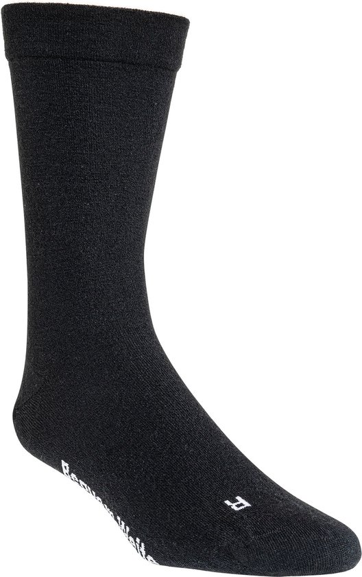 Wellness sokken met wol - extra breed - soepele boord -zwart