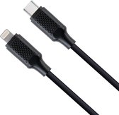 USB-C Kabels Oplaadkabel USB-C Kabel Geschikt voor iPhone Lightning - USB C Kabel Geschikt Voor Lightning Datakabel - Zwart - 1,5 meter.