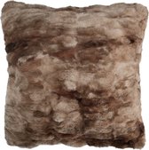 Tapijtenloods Luxury Vacht - Vierkante Kussen - Hoogpolig - Soft Touch - Bruin- 45x45 CM