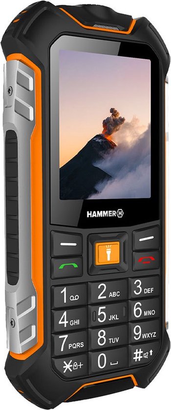 Hammer Sim Card HAMMER Boost 4G - Dual Sim - Oranje Zwart - Robuust en duurzaam | bol