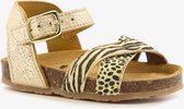 Groot leren meisjes sandalen goud zebraprint - Maat 26