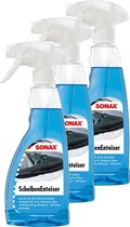 Sonax Ruitenontdooier spray - 3x - voor auto - 500 ml - antivries sprays - winter/vorst/bevriezen