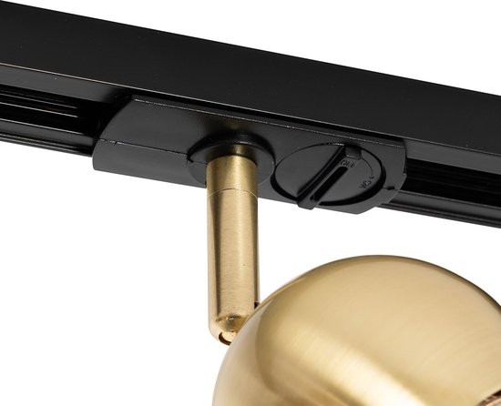 QAZQA Moderne wandlamp zwart met goud - Sunrise