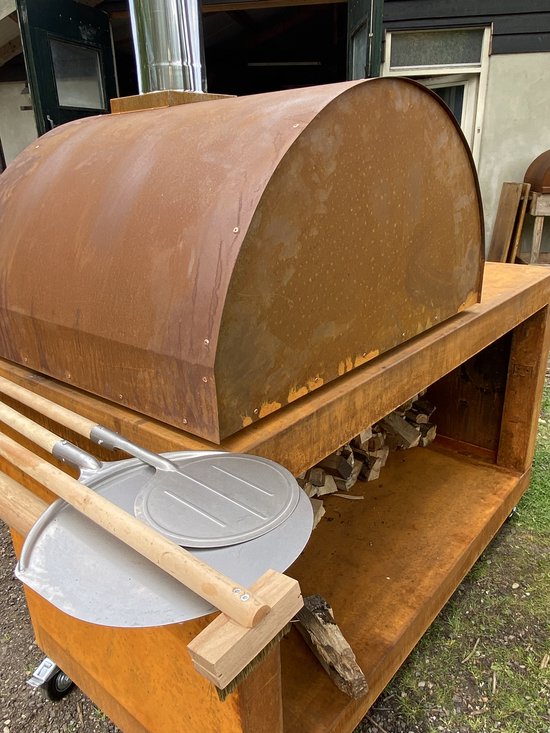 BEEK - Corten 90 - pizzaoven - houtgestookt - Cortenstaal - tot 4 pizza's tegelijk van BEEK — afbeelding 2