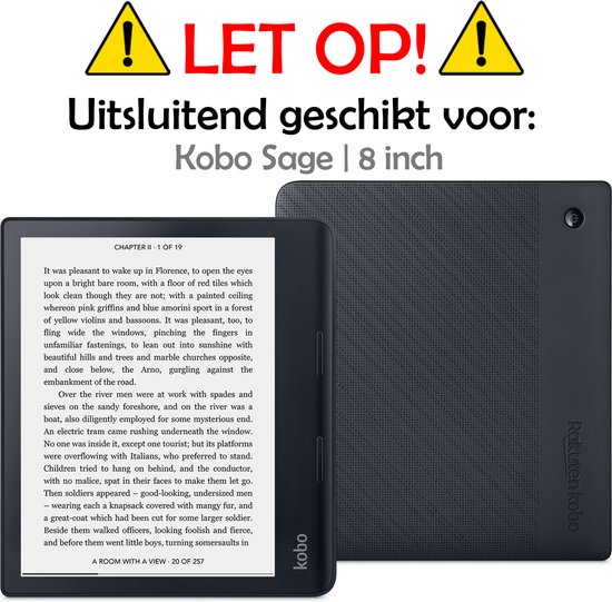 Hoesje Geschikt voor Kobo Sage Hoes Bescherm Hoesje Case Sleep Cover Trifold Met Screenprotector - Hoes Geschikt voor Kobo Sage Hoesje - Galaxy van Dux Ducis — afbeelding 2