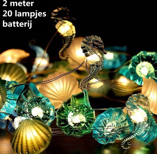 TDR-Shell String Lights- Siècle des Lumières décoratif -2 mètres 20 lumières -Fairy Lights-avec télécommande