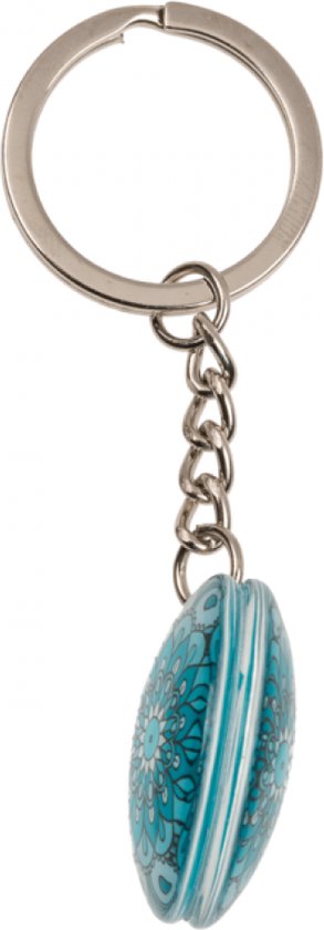 Porte-clés Mandala - double face - cintre sac - mandala - lot de 6 pièces