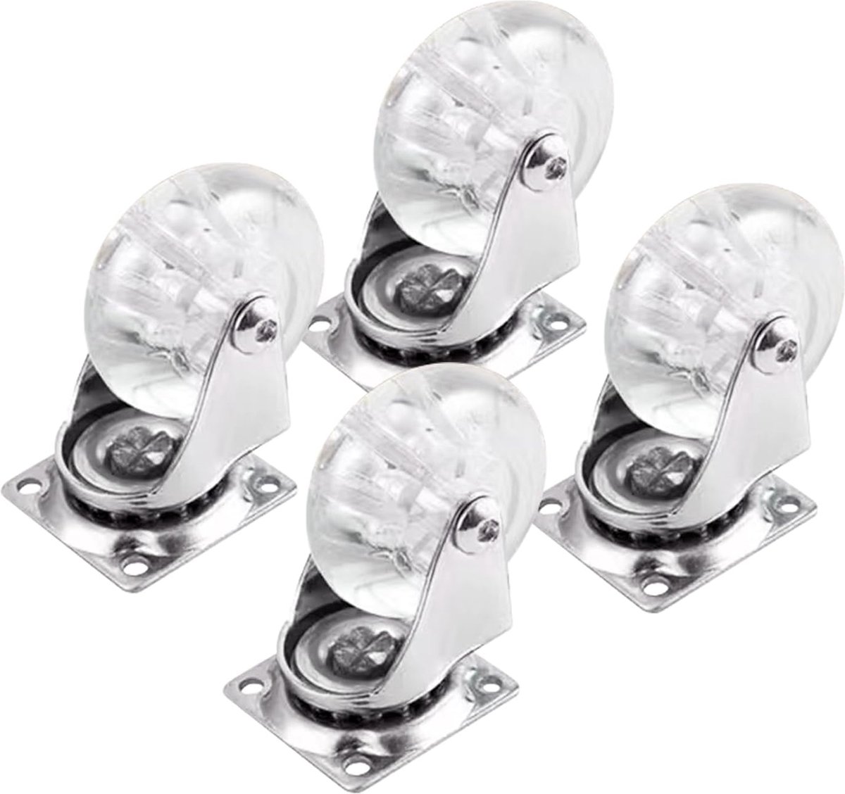 4 roulettes de transport de 125 mm, roulettes pivotantes avec freins, 2