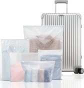 25 stuks reistassen, doorzichtige kunststof reistas, koffer-organizer-tas, herbruikbare transparante tas voor het verpakken van kleding, ondergoed, schoenen, cosmetica