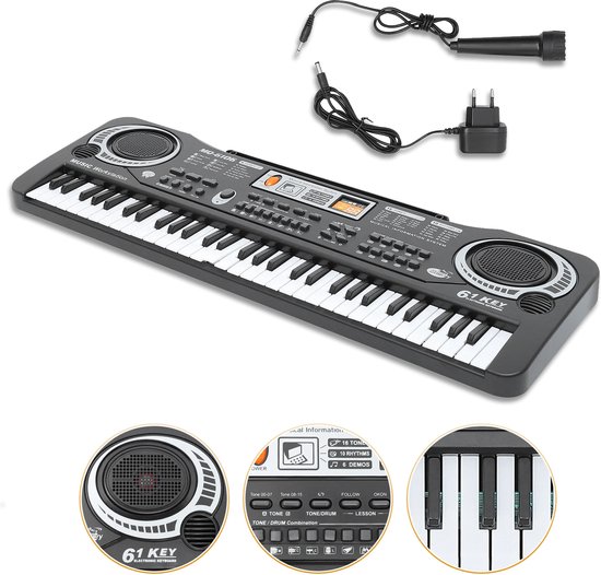 Foto: Sezgoods elektrische piano 61 toetsen piano keyboard digitale piano keyboard piano kinder keyboard