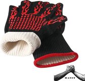 HANDT BBQ Handschoenen - Ovenwanten Rood/Zwart