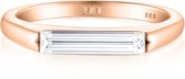 Aurelia - 18k Roségouden Solitair Moissanite Baguette Ring - 2.4 karaat