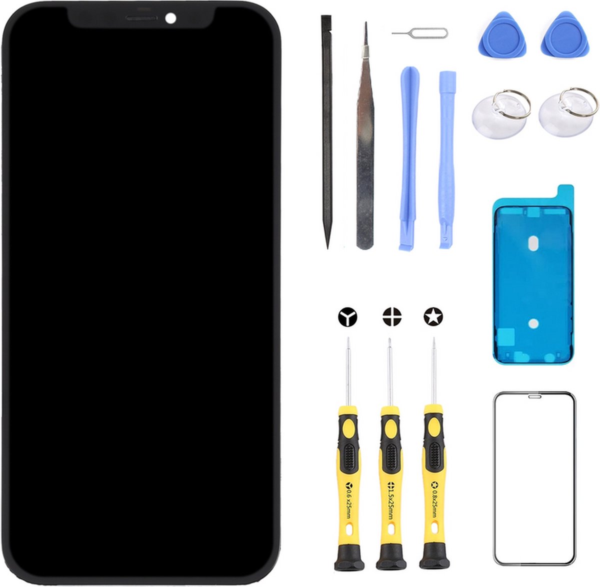 Écran de rechange pour iPhone 11 Pro, écran LCD tactile Kit d'accessoires  de montage pour A2215, A2160, A2217 (Incell, Noir)