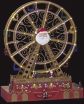 Village de Noël Grande roue flash lm - Grande roue lumineuse avec musique - longueur 38 x largeur 17 x hauteur 49 cm