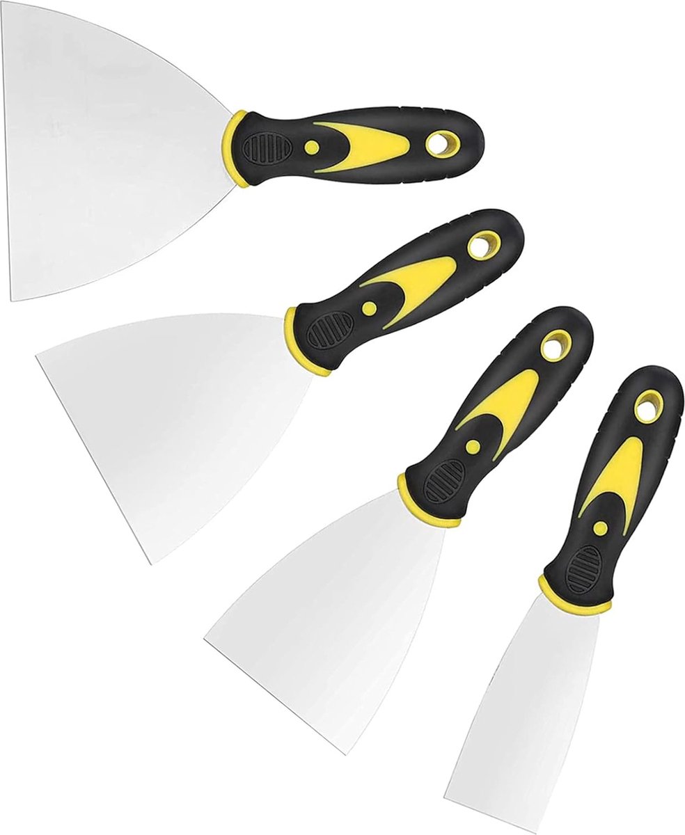 Grattoir de papier peint à peinture 3 pièces, couteau à peinture avec  spatule à poignée en plastique, grattoir à grattoir en métal