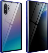 Hoesje geschikt voor iPhone X - Full body - Shockproof - Gehard glas - Metaal - Blauw