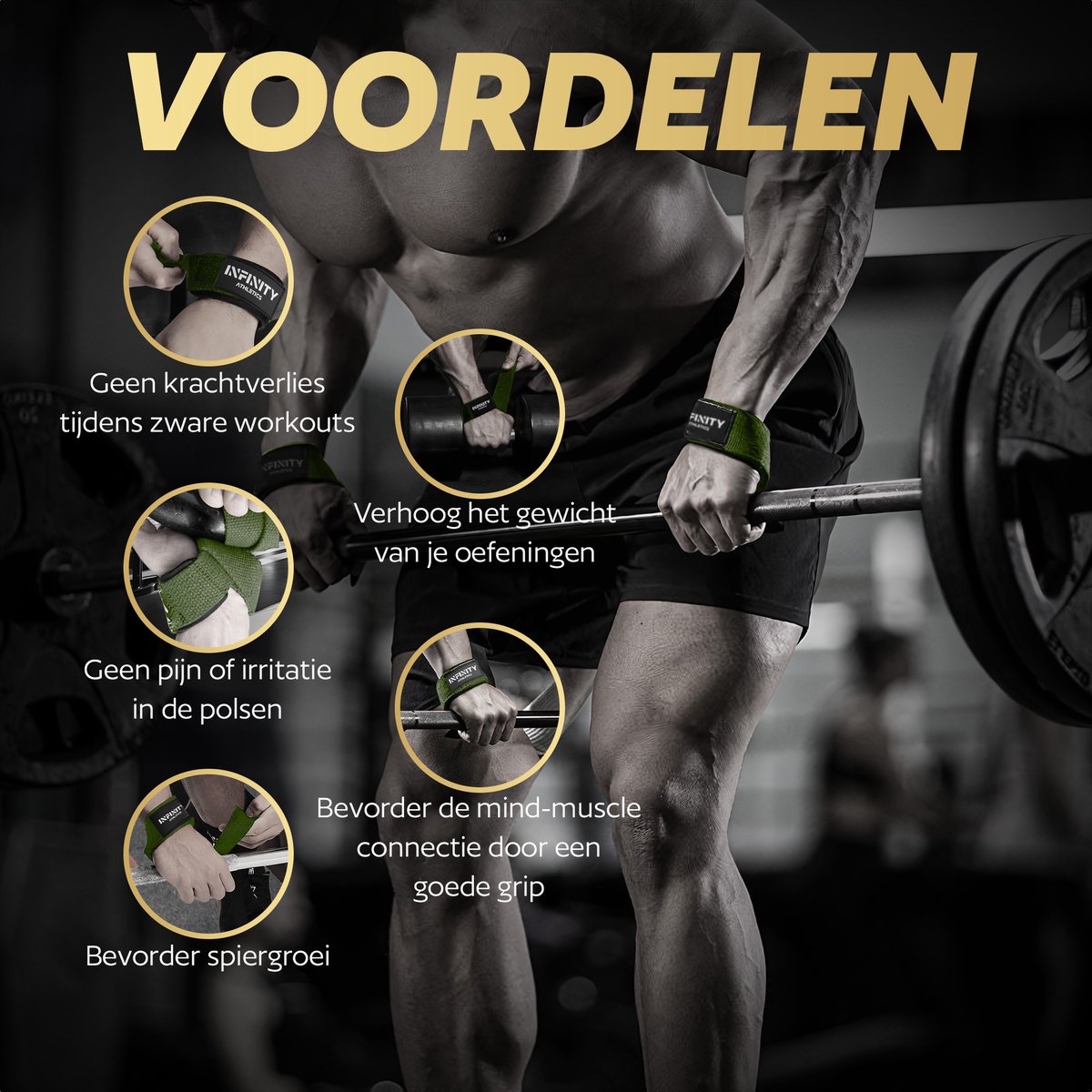 5 Paires De Dragonnes Sangles De Soulevé De Terre Attelle De Poignet D'Haltérophilie Poignées De