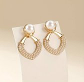 Parel oorbellen-Parel sieraden-Oorbel accessoires-Elegante oorbellen- Oorknoppen-1Paar/Gouden parel oorbellen