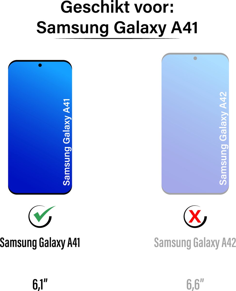 Hoesje geschikt voor Samsung Galaxy A41 - Backcover - Flexibel - Koord - TPU - Transparant
