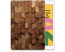 Silicone Tablet Hoes voor Apple iPad 10.2 | iPad 10.2 (2020) | 10.2 (2021) Wooden Cubes