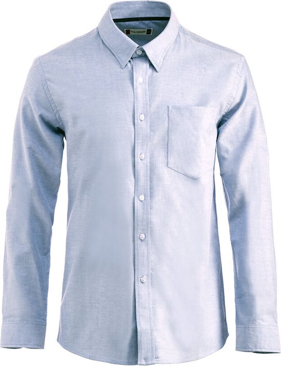 Clique Oxford Luxe Klassiek Overhemd met borstzak maat 4XL kleur Kobalt