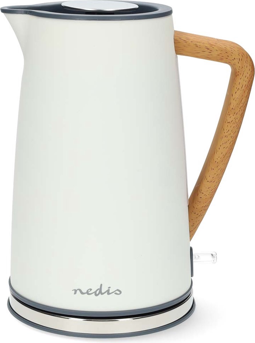 Nedis Waterkoker | 1.7 l | Soft-Touch | Wit | 360 graden draaibaar | Verborgen verwarmingselement | Strix?-controller | Droogkookbeveiliging