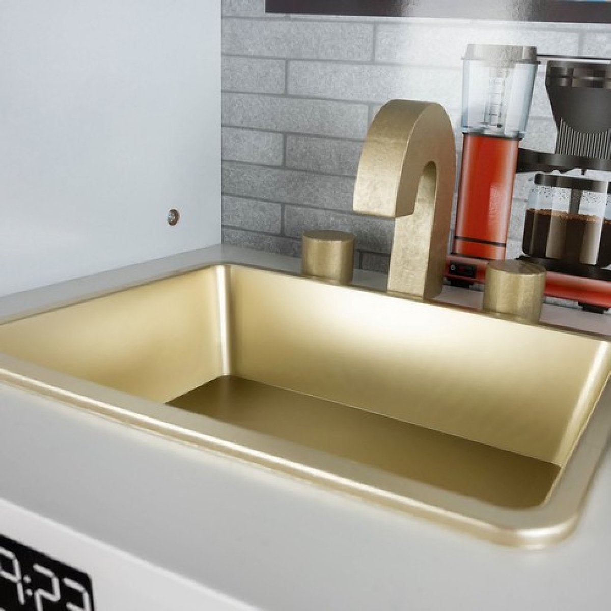 Kruzzel Houten Keuken XL: Stimuleer de Kleine Chef met Licht en Geluid - Wit met Goud