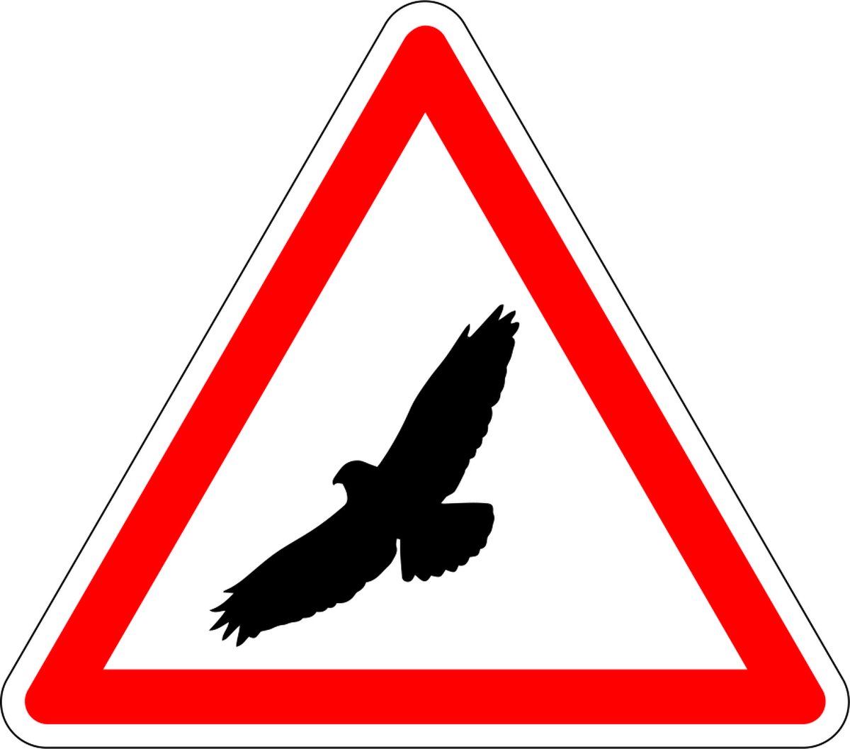 Pas op voor buizerd sticker 200 mm
