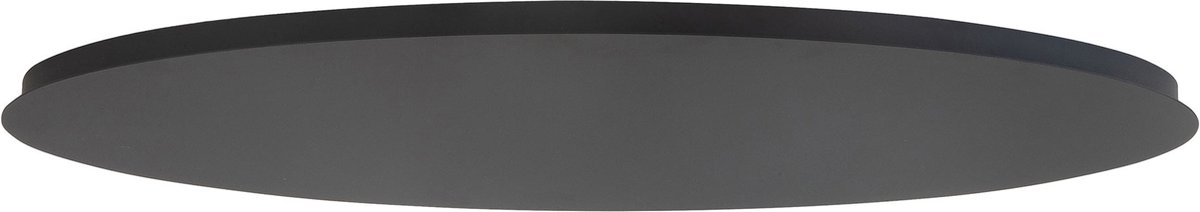 Plafondplaat ovaal 100 x 35 cm zonder gaten zwart