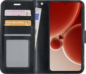 Hoes Geschikt voor OnePlus Nord 3 Hoesje Book Case Hoes Flip Cover Wallet Bookcase - Zwart