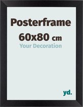 Posterlijst 60x80 cm - MDF - Zwart Mat - Parma
