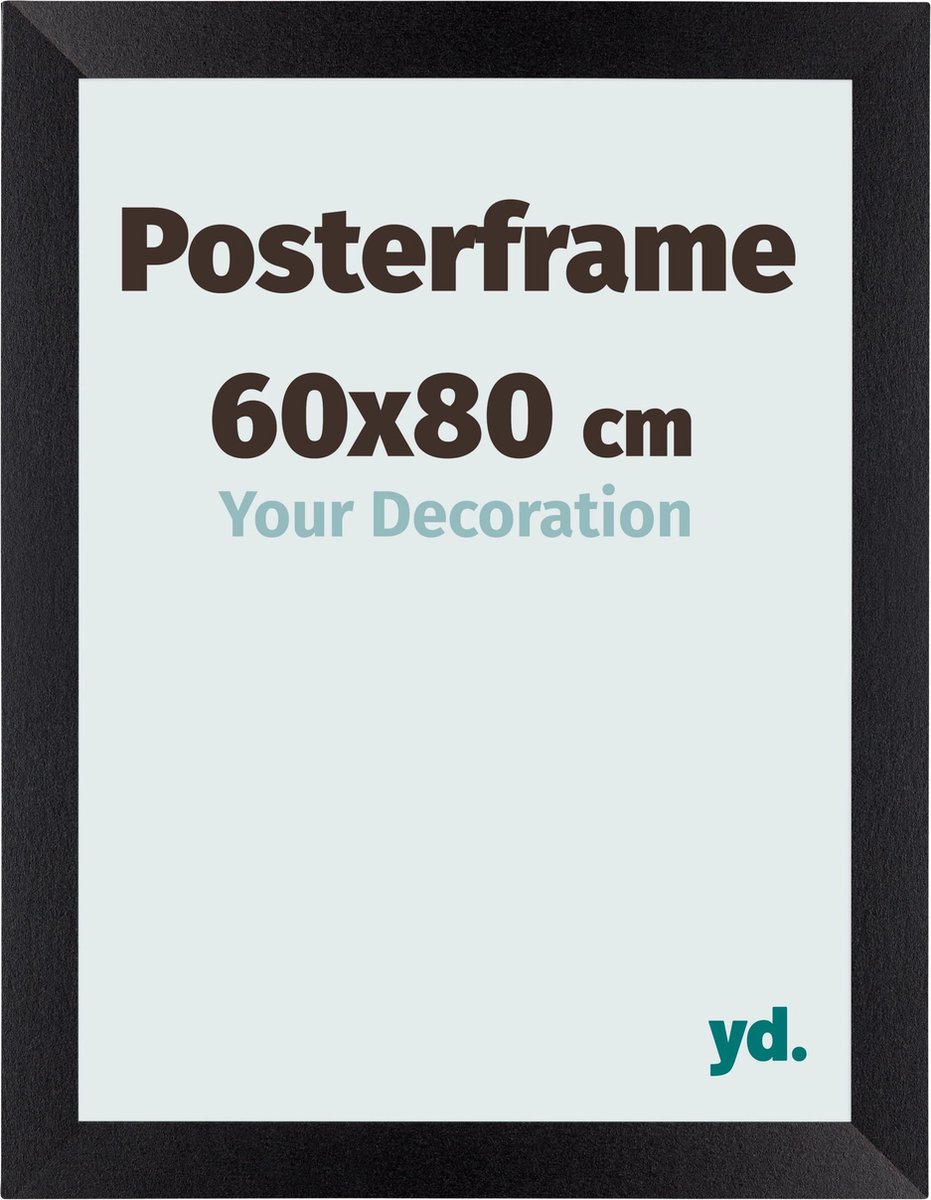 yd. Your Decoration - Posterlijst 60x80 cm - MDF - Zwart Mat - Parma