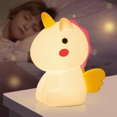 YONO Nachtlampje Kinderen Unicorn - Dimbaar en USB Oplaadbaar - Verschillende LED Kleuren - 14cm