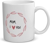 Akyol - mom i love you koffiemok - theemok - Mama - de liefste moeder - moeder cadeautjes - moederdag - verjaardagscadeau - verjaardag - cadeau - geschenk - kado - gift - moeder artikelen - 350 ML inhoud