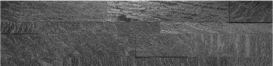 Zelfklevende Steenstrip - Natuursteen - Zilver Grijs - Reliëf - 60x15cm