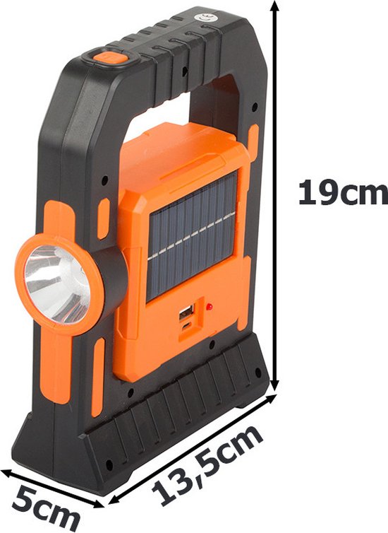 Werklamp | Solar Kampeer lamp | Noodlamp | met Solar paneel | Campinglamp | Zaklamp | met Powerbank | 36 COB Leds | Noodstroom — afbeelding 4