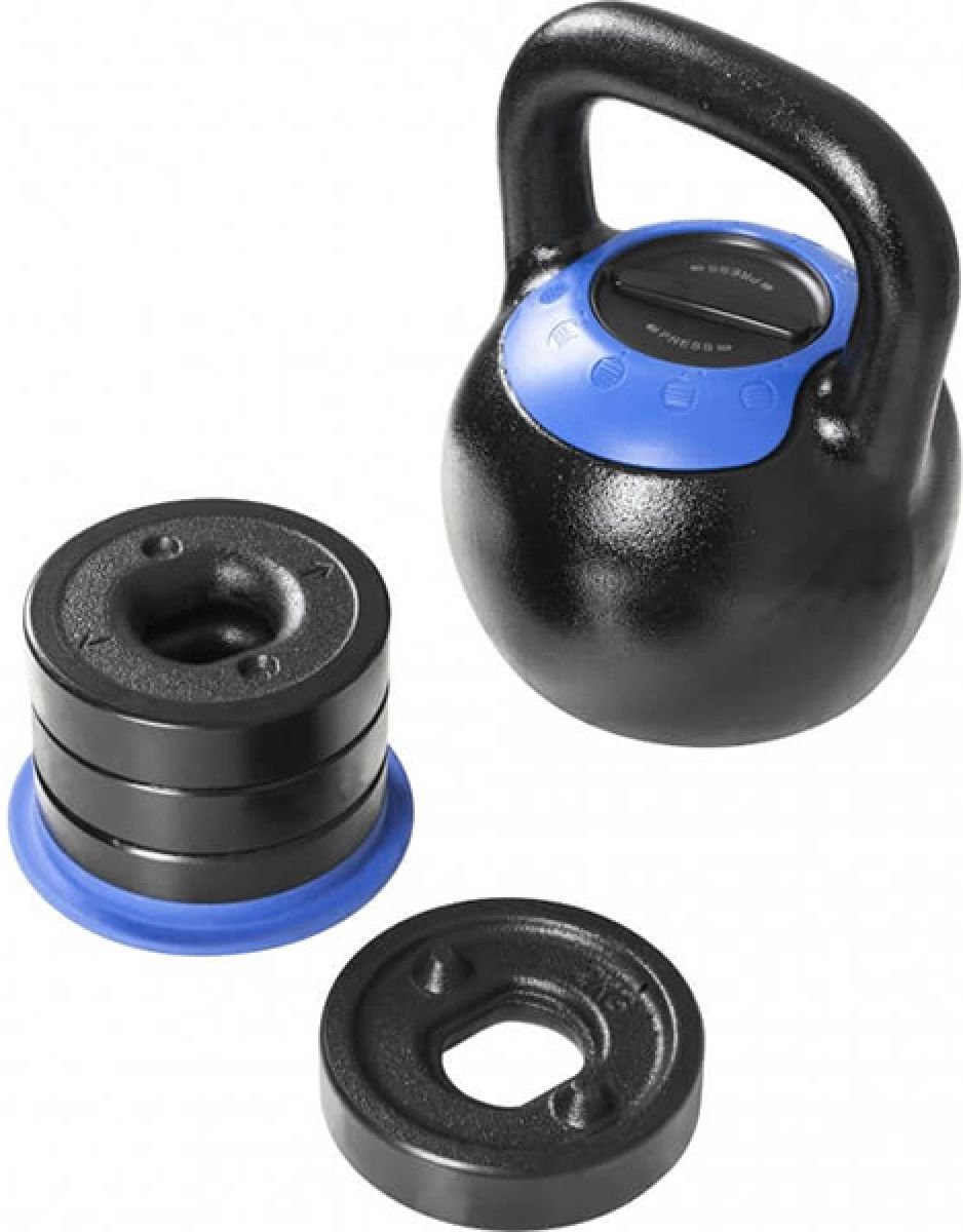 Gorilla Sports Kettlebell - Verstelbaar in gewicht - 16 tot 24 kg – foto 3