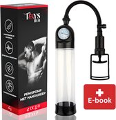 Toys Hub® Penispomp met Handgreep & 2 Penisringen - Gratis Ebook - Trekmechanisme – Penis Vergroter – Barometer Display - Sex Toys voor Mannen – 20CM
