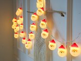 LED Kerstverlichting - Kerstversiering - 10x Kerstmannetjes - + batterijen - Kerst - Kerstslinger - Kerst decoratie - kerstdecoratie - Verlichtingslinger - kerstboom - kerstmannen - kerstman - Xmas - kerstlichtjes - Led slinger - X-mas