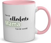 Akyol - pour la meilleure maman du monde tasse à café - tasse à thé - rose - Maman - la meilleure mère - cadeaux pour maman - fête des mères - cadeau d'anniversaire - anniversaire - cadeau - cadeau - cadeau - articles pour mère - contenu 350 ML