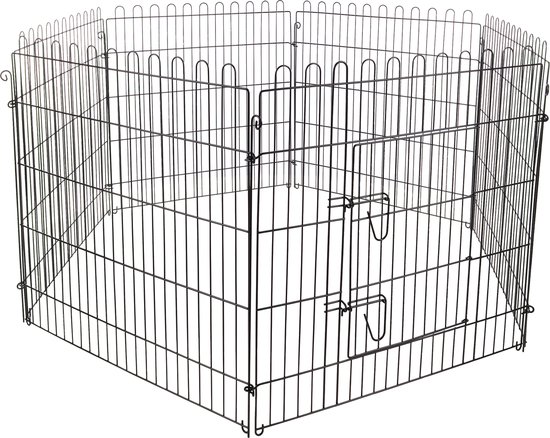 Flamingo Jax Voor Puppy's - Ren Honden - Puppyren Jax Zwart 160cm Diam./ 80cm H - 1st - 138156 - 1st