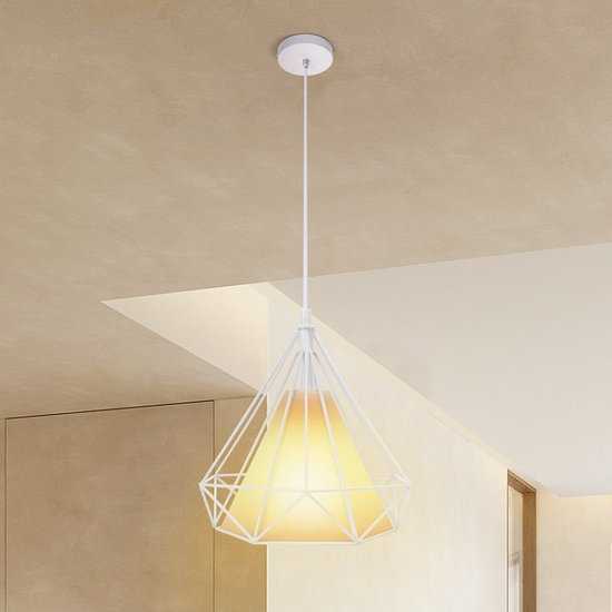 Aigostar hanglamp retro wit ijzeren frame
