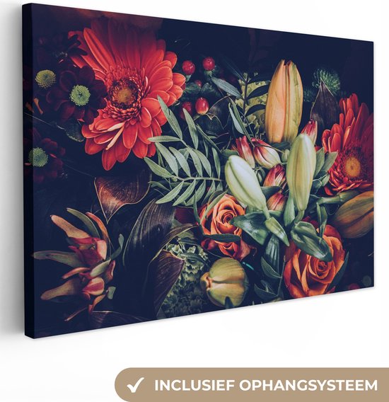 Canvas Schilderijen - Boeket - Stilleven - Abstract - Wanddecoratie