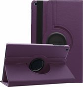 Book Cover Geschikt Voor: Samsung Galaxy Tab A 10.1 (2019) T510 / T515 Multi Stand Case - 360 Draaibaar Tablet hoesje - Tablethoes Paars