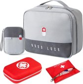 EHBO set - EHBO kit, veiligheidsvest \ First aid bag set as emergency kit refill set for car / autoveiligheidsvest-4 Piece