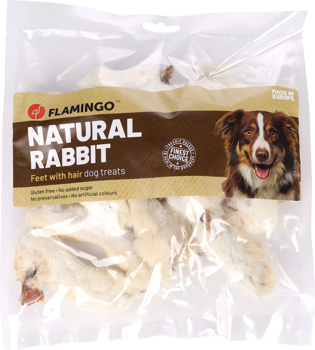 Flamingo Nature - Snack Honden - Nature Snack Konijnenpoten Haar 200gr - 1st - 138654 - 1st