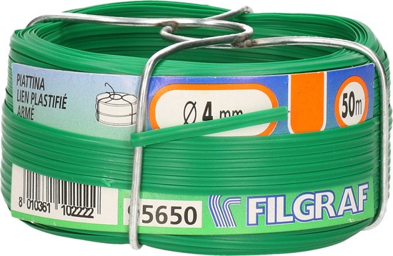 Geplastificeerd Binddraad - ø 0,8 mm x 50 m - De Wiltfang