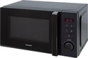Micro-ondes noir Tomado avec écran numérique et bouton rotatif.