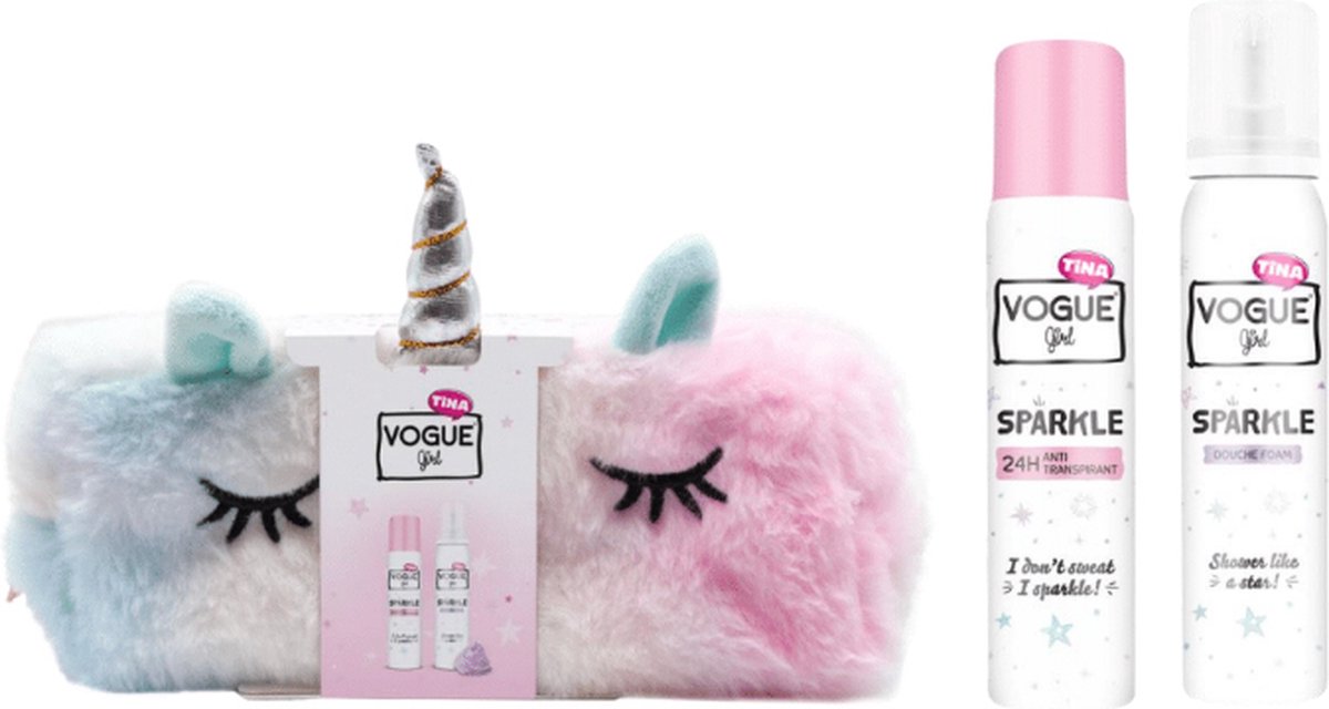 Goedkoopste Vogue Girl Sparkle Geschenkset met unicorn toilettasje