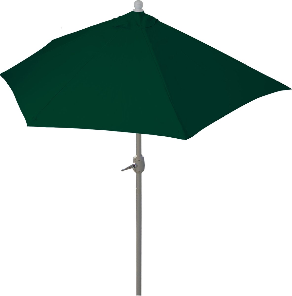 Halfrond parasol Parla, half parasol balkonparasol, UV 50+ polyester/aluminium 3 kg ~ 300 cm groen zonder standaard
